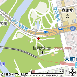 西公園（桜ヶ丘公園）周辺の地図