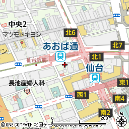 セブンイレブン仙台中央３丁目店周辺の地図