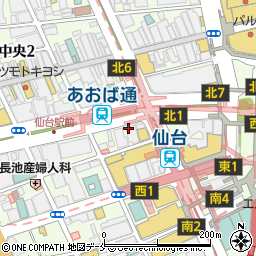 北海道銀行仙台支店周辺の地図