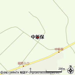 新潟県村上市中新保周辺の地図