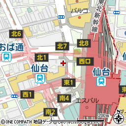 マイ・コンタクト仙台駅前店周辺の地図