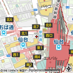 マイ・コンタクト仙台駅前店周辺の地図