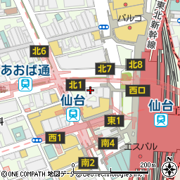 ＡＶＩＲＥＸ　仙台店周辺の地図