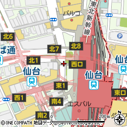 仙台駅周辺の地図