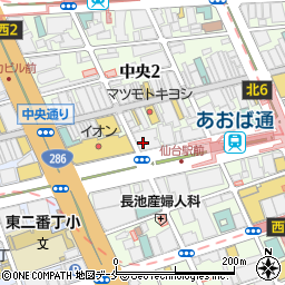 セブンイレブン仙台あおば通店周辺の地図