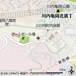 宮城県仙台市青葉区川内亀岡町87周辺の地図