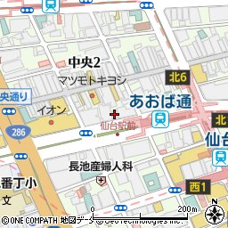 あおば通駅前ビル周辺の地図