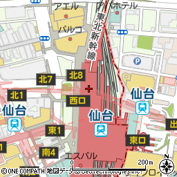 駅たびコンシェルジュ仙台周辺の地図