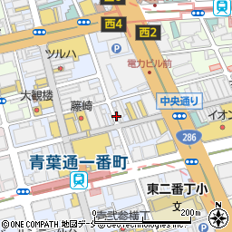 酒菜 雷蔵 仙台周辺の地図