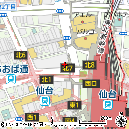 今野不動産株式会社　仙台駅前店周辺の地図