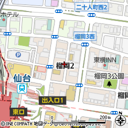 リパーク仙台駅東口第２駐車場周辺の地図