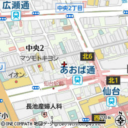 大黒屋質仙台クリスロード店周辺の地図