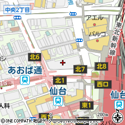 香ぎゃらりぃ仙台店周辺の地図