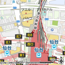 仙台中央警察署仙台駅交番周辺の地図