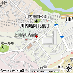 宮城県仙台市青葉区川内亀岡町59周辺の地図