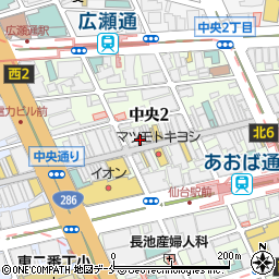 ファミリーマート仙台クリスロード店周辺の地図