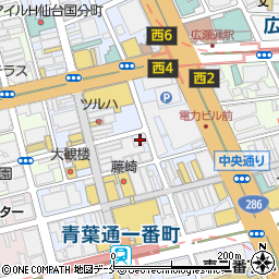 仙台隠れ家居酒屋 ura〜ウラ〜 一番町周辺の地図