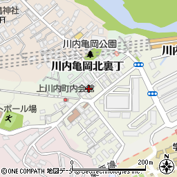 宮城県仙台市青葉区川内亀岡町59-6周辺の地図