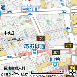 加圧トレーニングスタジオワンネス仙台駅前店周辺の地図