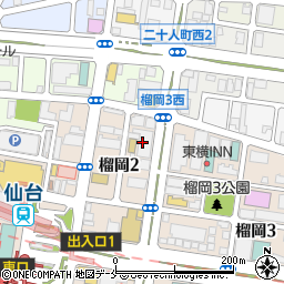 七十七銀行仙台東口支店周辺の地図