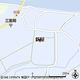 新潟県村上市新屋周辺の地図