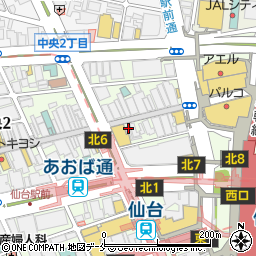 仙台整体院仙台駅前ハピナ名掛丁院周辺の地図