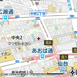 肉とチーズと韓国料理 OKAGEYA 仙台駅前店周辺の地図