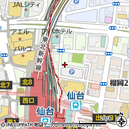 仙台駅東口Ｋパーク駐車場周辺の地図