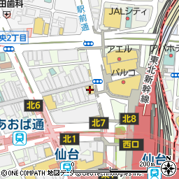 ケンタッキーフライドチキン仙台駅前店周辺の地図