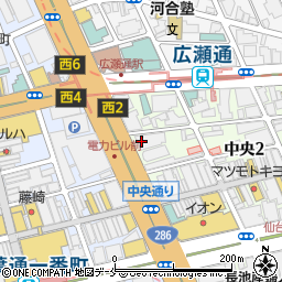 セブンイレブン仙台中央２丁目店周辺の地図