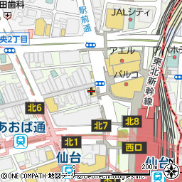 うま囲 仙台駅前西口名掛丁店周辺の地図
