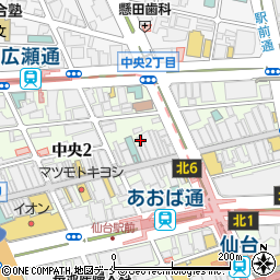 トイレ交換・便器交換の生活救急車　仙台市青葉区エリア専用ダイヤル周辺の地図