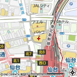 仙台パルコ　本館６階　スペース６周辺の地図