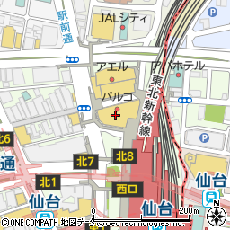 仙台ＰＡＲＣＯ周辺の地図
