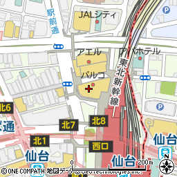 湘南美容クリニック仙台院周辺の地図