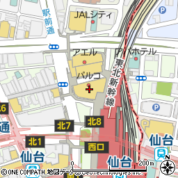 nana’s green tea 仙台パルコ店周辺の地図
