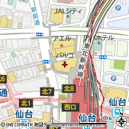 Ｒｙｕ仙台パルコ店周辺の地図