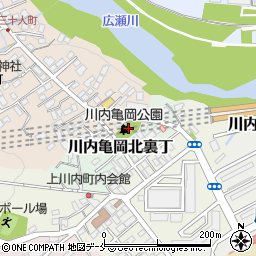 川内亀岡公園周辺の地図
