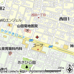 杵屋本店西田店周辺の地図