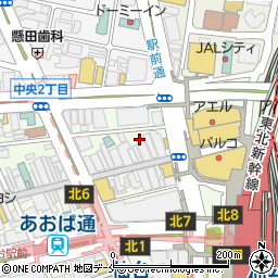 七十七銀行仙台駅前支店 ＡＴＭ周辺の地図