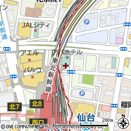 仙台駅北口耳鼻咽喉科周辺の地図
