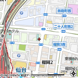 タイムズコンフォートホテル仙台東口駐車場周辺の地図