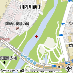 広瀬川周辺の地図