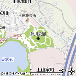 鈴川公園周辺の地図