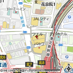 ファミリーマート仙台アエル店周辺の地図