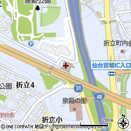 仙台市　折立市民センター周辺の地図