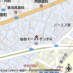 宮城県仙台市宮城野区五輪2丁目3周辺の地図