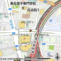 仙台市役所　建設局仙台駅自転車保管所周辺の地図