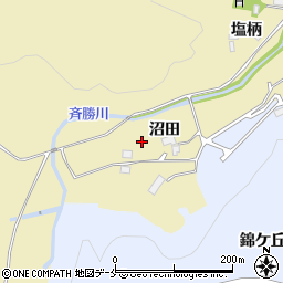 宮城県仙台市青葉区上愛子沼田周辺の地図