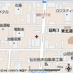奥山工業株式会社本社　仙台工事事務所周辺の地図